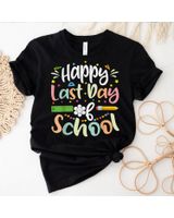 Happy Last Day Of School Teacher Student Graduation Shirt Unisex Standard T-Shirt black s
