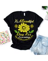 It's Beautiful Day For Learning Retro Teacher Students Shirt Unisex Standard T-Shirt black s